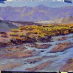 Snapshot of the painting on the easel