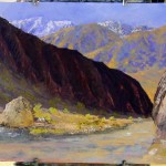Snapshot of my painting on the easel