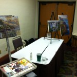 I finished the demo painting in the vendor hall.