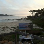 My easel painting along Scenic Road