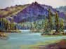 Silver Lake, Sierras, california, painting
